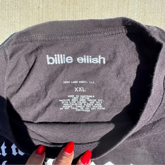 Billie Eilish Happier Than Ever T-shirt, I Wanna Do Bad Things To You, Size XXL - Picture 3 of 5